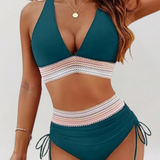Bikini rinkinys su pilvo palaikymo sistema ir aukštu liemeniu