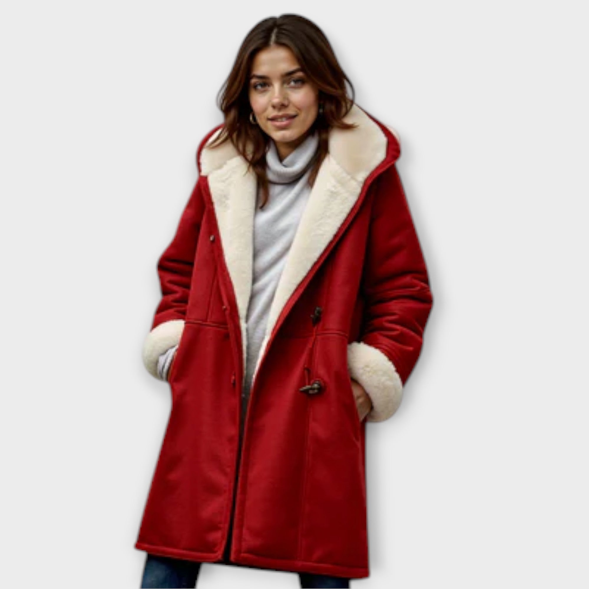 Antonija - Patogus Paltas su Fleece Pamušalu