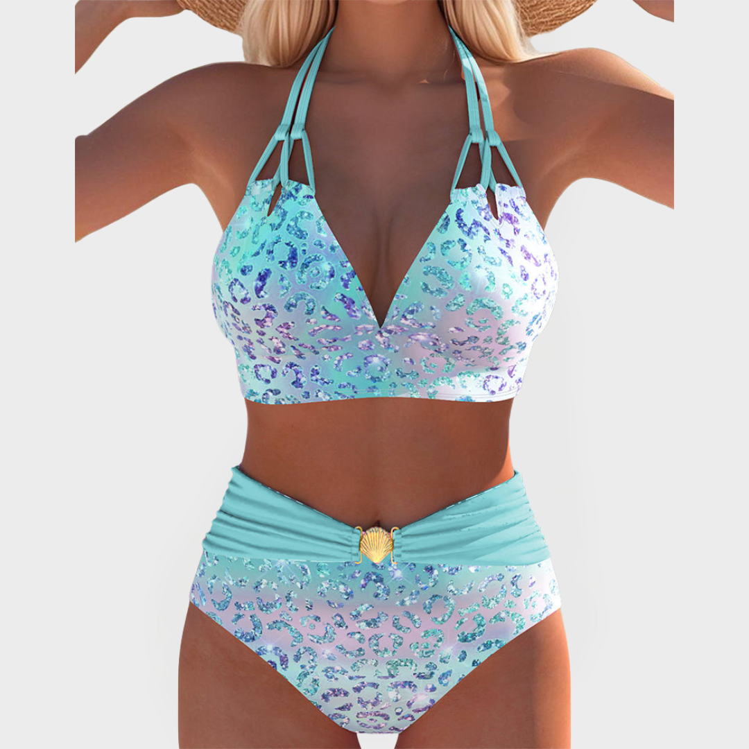 Seksualus bikinis su margintu liemenėliu