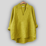 Lininė Bluzonė Sidabrinė Elegancija