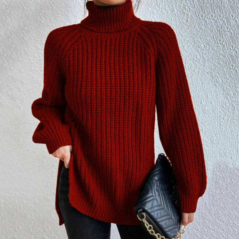 Megan – Elegantiškas megztinis aukštu kaklu